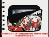 10 inch Rikki KnightTM Katsushika Hokusai Art Red Houses Design Laptop sleeve - Ideal for iPad