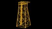 SACS Animation - Fixed Offshore Platform response to operating wave