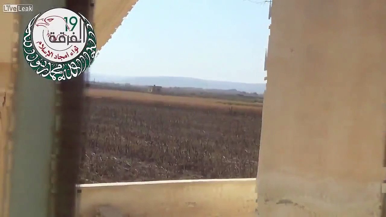 FSA rebels destroy moving T-72 with HJ-8 "Red Arrow" ATGM + cook off