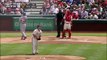 Dad Shows Infant Son How To Catch Foul Ball   Mets vs Phillies National League