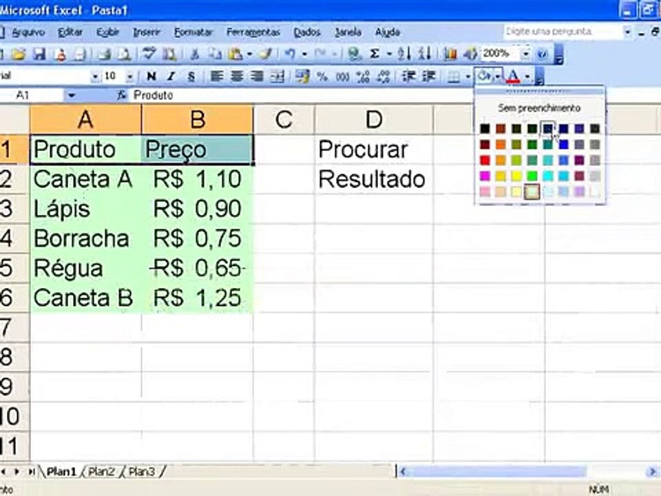 Microsoft Excel 2003 - Aula 4