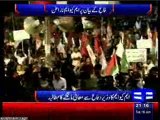 Karachi: MQM protest against degrading statement of Khawaja Asif about Muhajirs