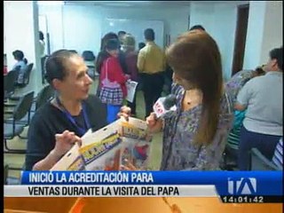 Inició la acreditación para ventas durante visita papal