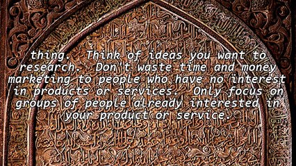 Niche Market Discovery