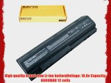 Bavvo 12-cell Laptop Battery for HP/Compaq 383493-001 395751-321 396600-001 396601-001 396602-001