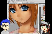 drawing anime tutorial video : hair coloring
