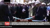 El gobernador Gerardo Zamora junto a Julio De Vido inauguró obras en Frías