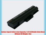 10.80V4800mAhLi-ion Hi-quality Replacement Laptop Battery for SONY VAIO VPC CW2MFX/PU VAIO