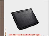 Black Zip-Around Leather Organizer Clutch Case for Apple 13-Inch MacBook Air