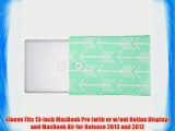 Kuzy - 13-inch Mint Green Arrows Cotton Sleeve Handmade Cover for MacBook Pro 13-Inch (with