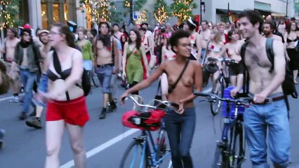 Nude Demonstration Montreal - Manifestation TOUT NU Durant le Grand Prix!