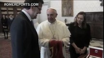 Pope discusses economic crisis, with Spain's prime minister, Mariano Rajoy