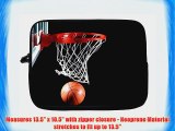 13 inch Rikki KnightTM Basketball in hoop Design Laptop Sleeve