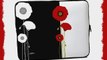 Designer Sleeves 15-Inch Poppies Laptop Sleeve Black/White (15DS-POP)