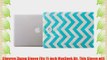 Kuzy - 11-Inch AQUA Chevron Cotton Sleeve Handmade Cover for Apple MacBook Air 11.6 Model: