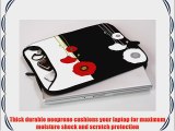 Designer Sleeves 17-Inch Poppies Laptop Sleeve Black/White (17DS-POP)