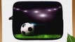 13 inch Rikki KnightTM Soccer Ball on Black Background Design Laptop Sleeve