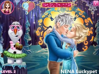 Download Video: Disney Princess Elsa Kissing Jack Frost Gameplay-Fun Frozen Games-Kissing Games