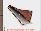 Zip Portfolio-Style Sleeve for Macbook Pro 13-inch Retina with Handle in Brown