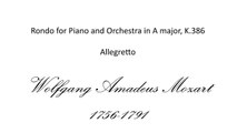 Mozart - Rondo for Piano and Orchestra in A major, K.386 - Allegretto