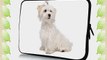 17 inch Rikki KnightTM White Maltese Dog Design Laptop Sleeve