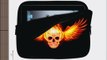 10 inch Rikki KnightTM Fire Skull Design Laptop sleeve - Ideal for iPad 234 iPad Air Galaxy