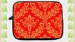 13 inch Rikki KnightTM Red Color Damask Design Laptop Sleeve