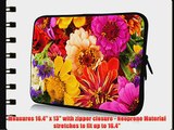 17 inch Rikki KnightTM Colorful Flower Arrangement Design Laptop Sleeve