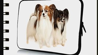 17 inch Rikki KnightTM Two Papillion Dogs Design Laptop Sleeve