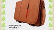 Snugg? Crossbody Shoulder Messenger Bag in Brown Leather - Fits Laptops up to 15.6