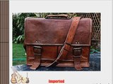 HANDOLEDERCO. Vintage Leather Laptop Bag Messenger Handmade Briefcase Crossbody Shoulder Bag