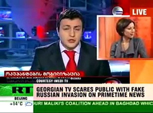Georgian TV aired fake Russian invasion on primetime news - RT 100313
