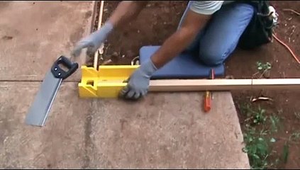 Making 45 degree cuts on handrail spokes "by hand"