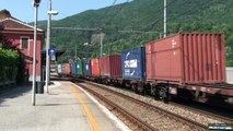 giovi , linea lenta ,treni merci e treni in velocità a isola del cantone