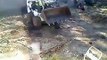 Scraping, cleaning, grading and leveling my yard and diggin pond time lapse