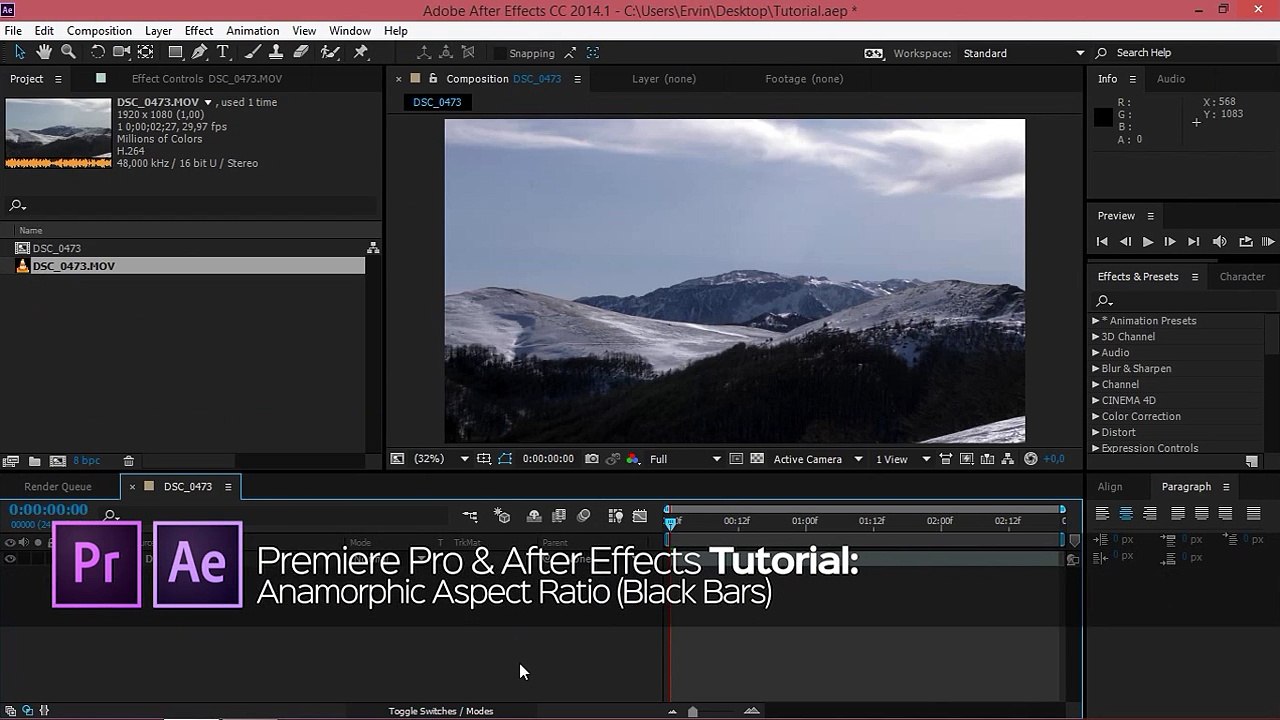 Anamorphic Aspect Ratio (Black Bars) Tutorial