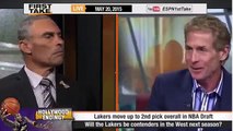 ESPN First Take - Lakers Move Up to 2nd Pick Overall in 2015 NBA Draft