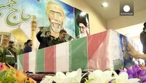 تشییع پیکر غواصان جانباخته در جنگ ایران و عراق در تهران