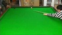Age 10 Dong Dong's snooker exercise on blacks to blacks 70 consecutive pots,2008'