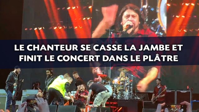 Foo Fighters: Le chanteur se casse la jambe et finit le concert dans le plâtre