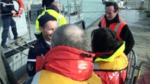 Accueil de la vedette de gendarmerie maritime l'YSER dans le port du Tréport