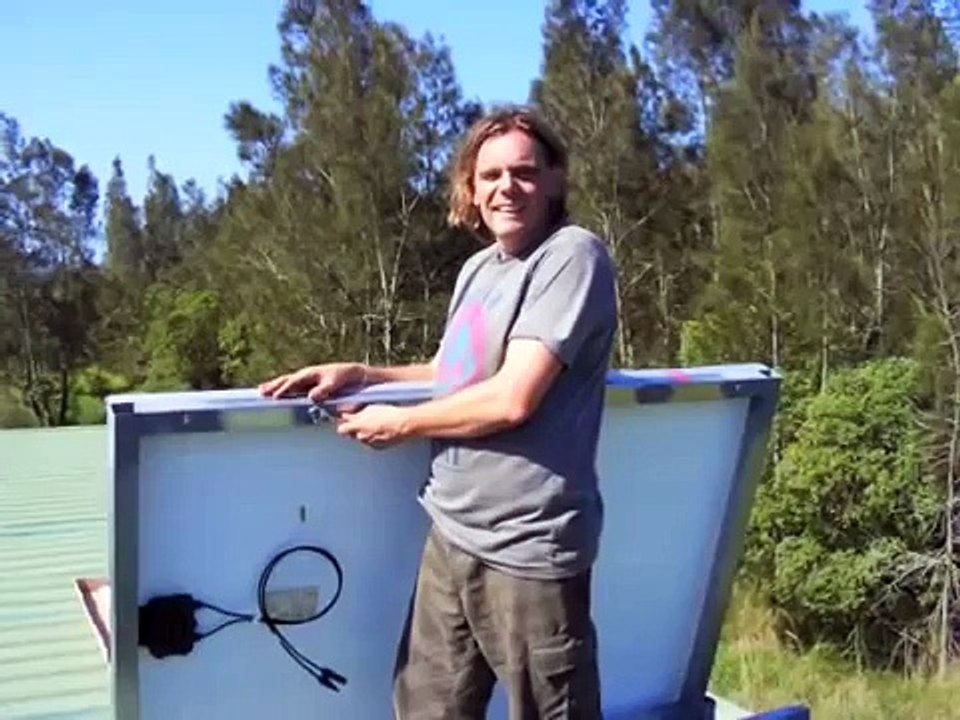 Shipping container house - solar panel install