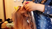 Bridal updo. Hairstyles for long medium hair. Свадебная прическа, вечерняя прическа