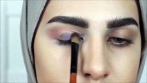 smokey silver and purple eye makeup tutorial