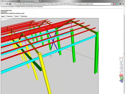 SolidWorks link to TEKLA Structures via CIS/2 (CIM Steel) analysis format