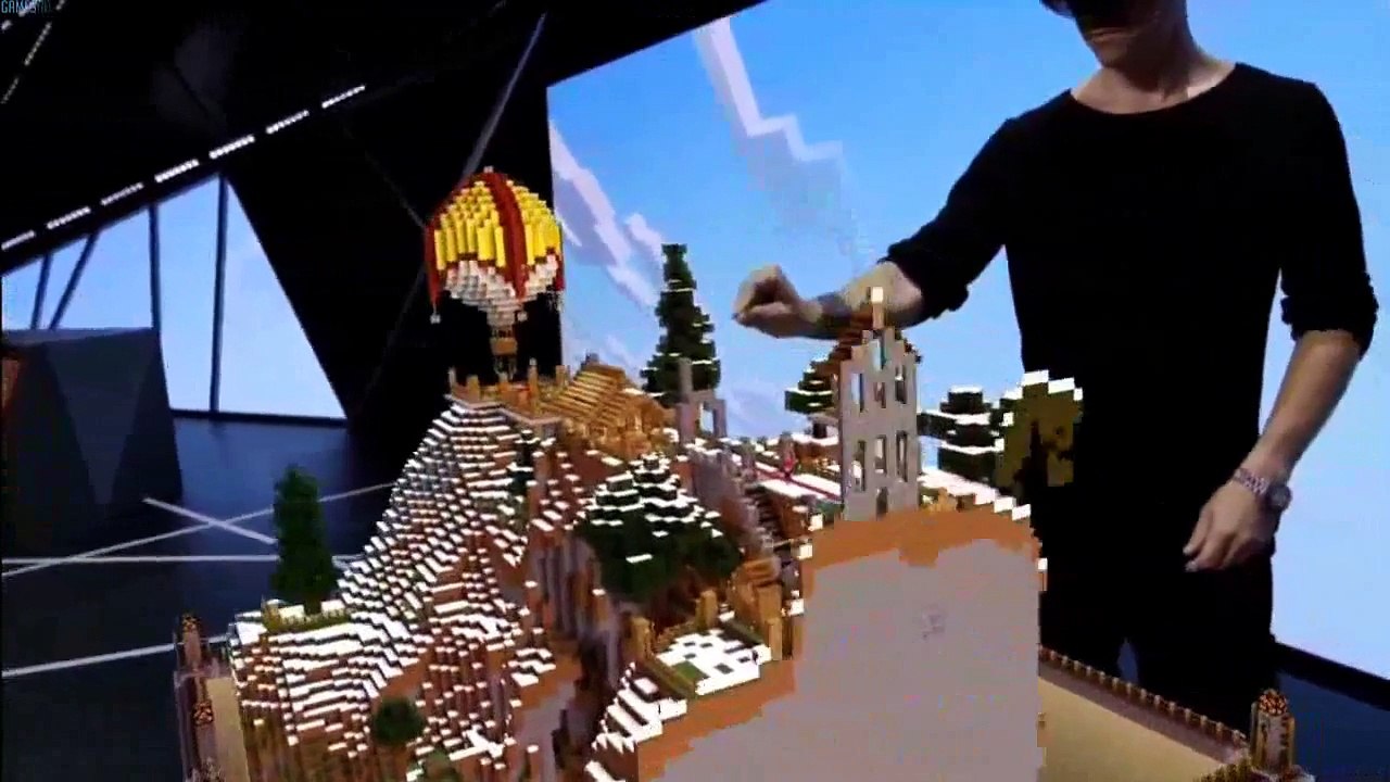 HoloLens Demo (Minecraft) (Xbox One) - E3 2015 (Microsoft HoloLens)