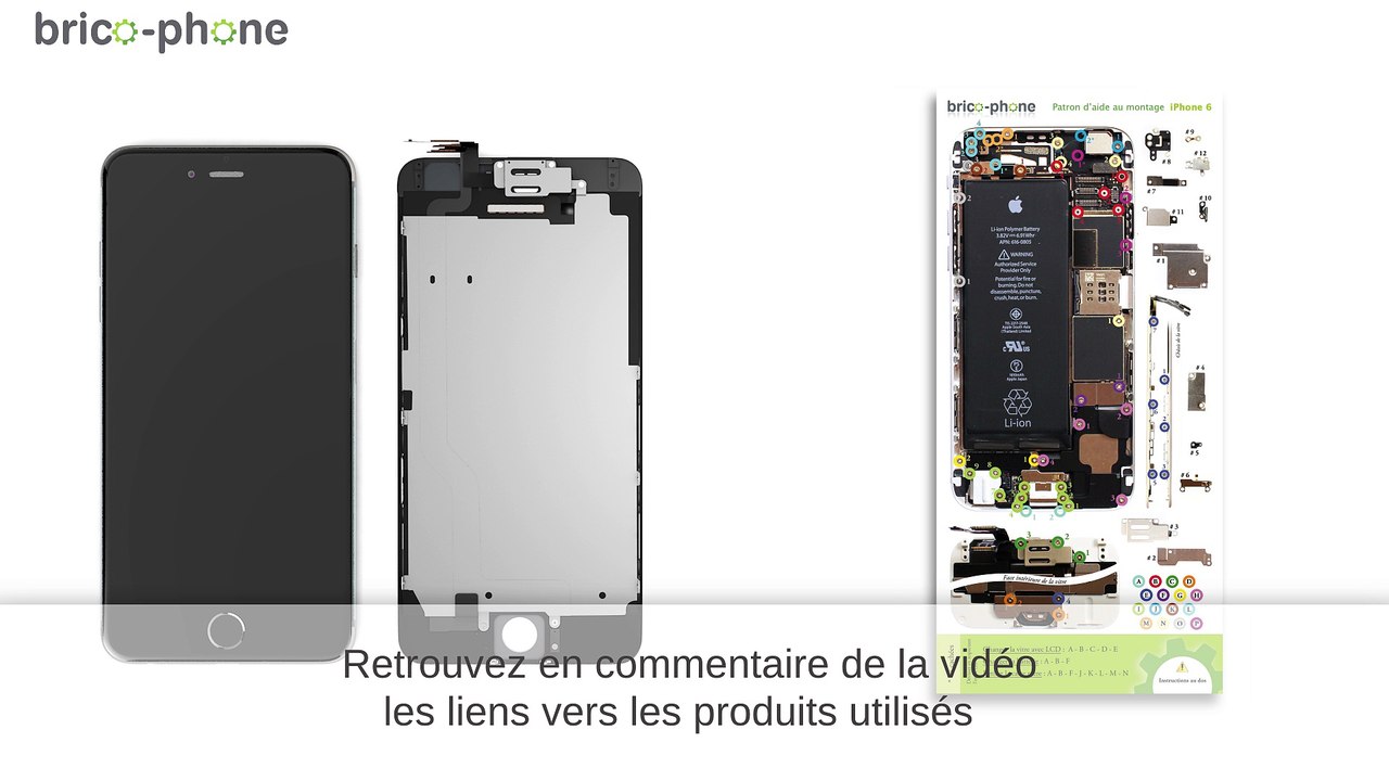 Tuto réparer iPhone 6 : remplacer la vitre et le LCD avec un bloc écran Complet HD 3D