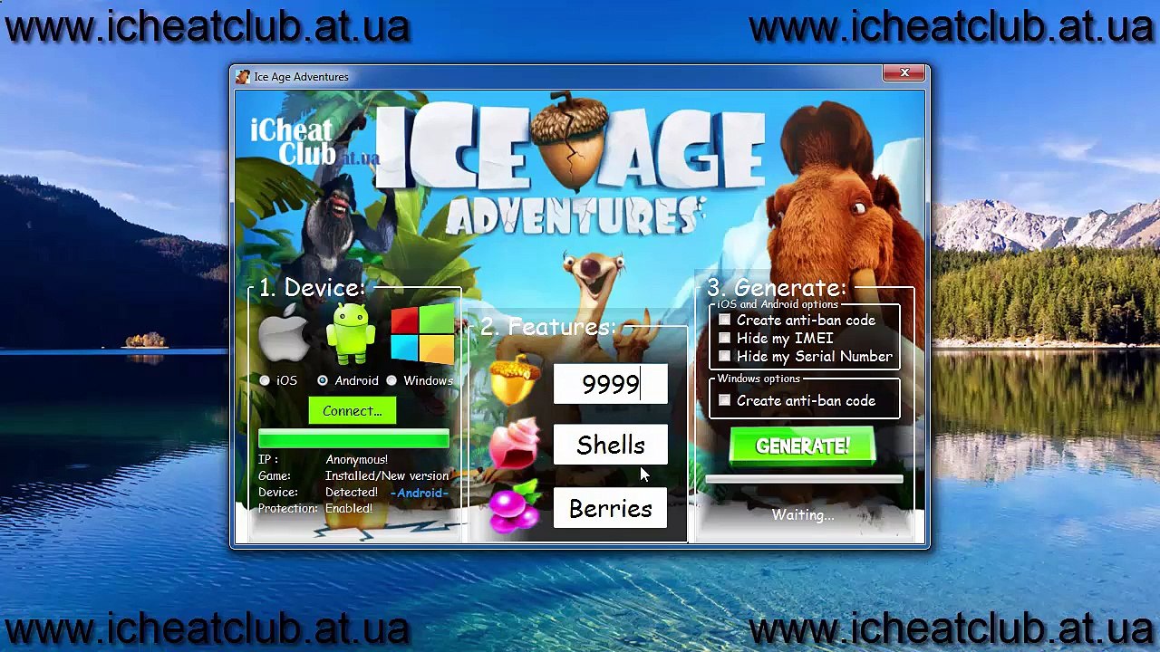Ice Age Générateur Ressources 2015 | Acronis, coquillages, outil baies Hack! français