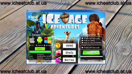 Ice Age Générateur Ressources 2015 | Acronis, coquillages, outil baies Hack! français