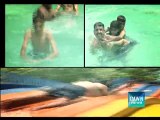 Children enjoyed their Sunday in Swiming pool, report for Dawn News by Saif Ullah Cheema